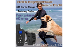 Электронный ошейник для дрессировки собак Trainertec PTL-600
