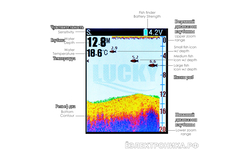 Эхолот для рыбалки Lucky FL-168LIC 2 в 1 с цветным дисплеем
